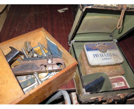 A Selection of Hand Tools including Stanley Plane, other wood planes, clock etc. 