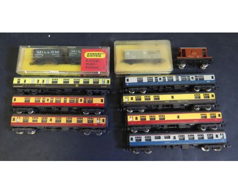 Ten Lima and Trix N Gauge Railway Coaches and Rolling Stock 