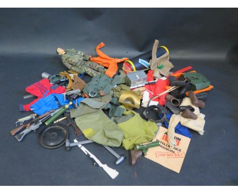 A Collection of Action Man, Palitoy, etc. Accessories and GI Joe Figure 