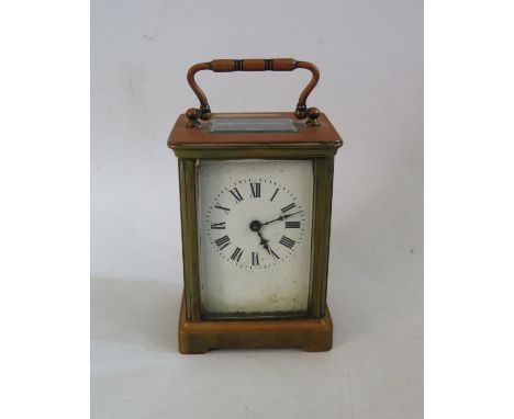 A 19th Century Brass Carriage Clock. A/F 