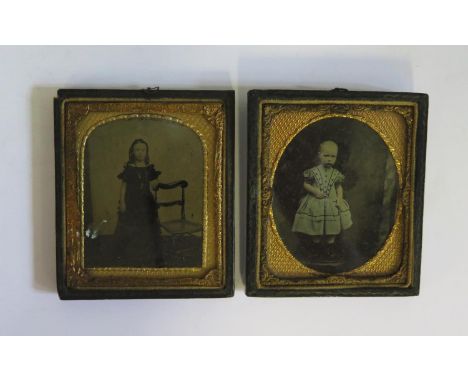 Two Victorian Ambrotype Portraits of Children 