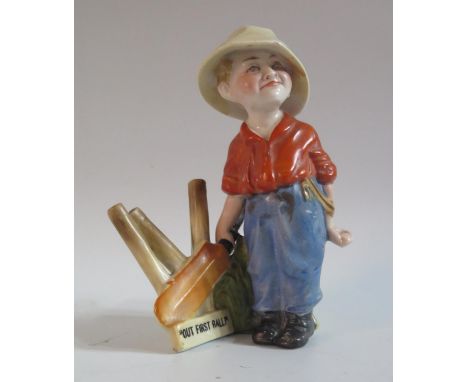 A Kinsella "OUT FIRST BALL!" Figurine, 13.5cm. Minute chip under rim of hat 