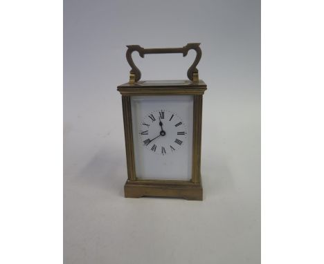 A Brass Carriage Clock, 15cm high 