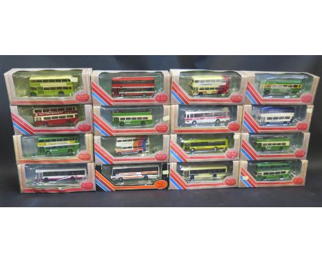 Sixteen EFE 1:76 Scale Model Buses and Coaches Boxed 
