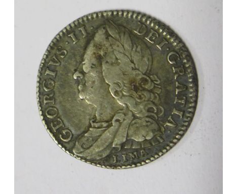 A George II Silver 1746 Lima Sixpence 