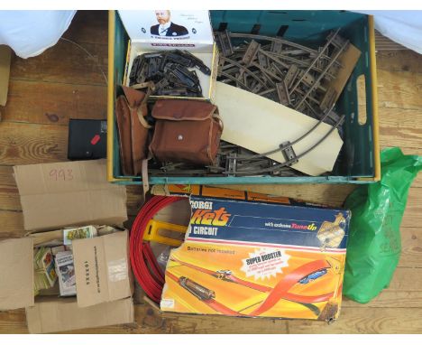 A Corgi Rockets Set, O-Gauge track, box cameras, tea cards, Wedgwood, etc. 