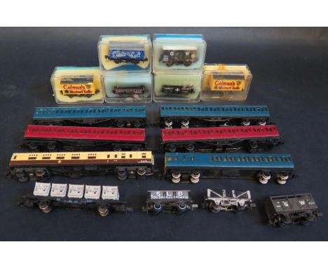 A Collection of N gauge Railway Coaches and Rolling Stck including Peco, Fleischmann etc. 