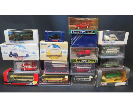 A Collection of Boxed Corgi Classics Models Including Buses, Coaches etc. 