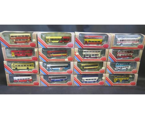 Sixteen EFE 1:76 Scale Model Buses and Coaches Boxed 