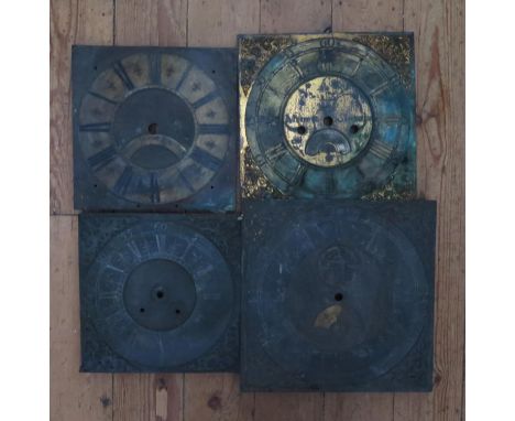 Two 10" Longcase Clock Dials _ Henry Deykin of Worcester and Dean, A 12" Longcase Clock Dial John Millar Tewksbury and 11" di