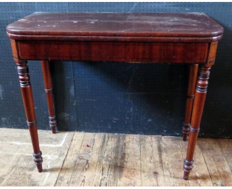 A 19th Century Mahogany and Ebony Strung Card table 