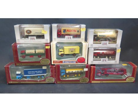 Nine EFE 1:76 Scale Model Buses and Coaches Boxed 