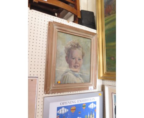 Berteliz, 20th Century artist, Portrait of a young boy, Oil on board, 33 x 28, F &amp; G 