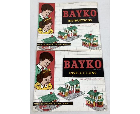 2 vintage Bayko instruction books for outfit No's: 11,12,13 &amp; 14. 