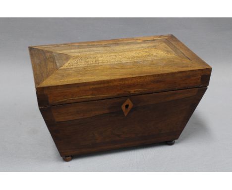 19th century rosewood sarcophagus  tea caddy . 20 x 33 x 20cm 