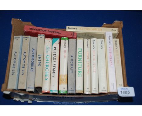 Sixteen Observers Books including Automobile, Ships, Churches, Furniture, Postage Stamps, etc.