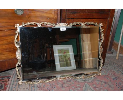 A gilt framed bevel plated Mirror