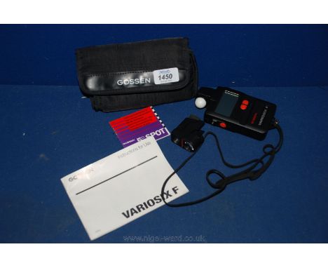 A Gossen Variosix F Exposure / Light Meter with original case, lanyard and instructions.