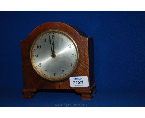 A small H.A.C. Mantel Clock, on bracket feet