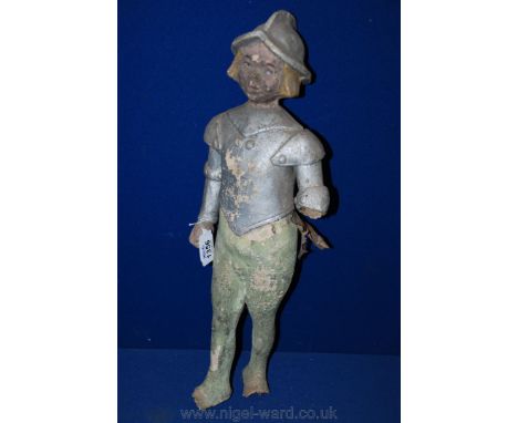 An unusual composition rubber on paper mache Figure, possibly a French Advertising figure or otherwise an automaton figure fr