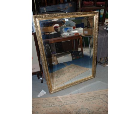A modern gilt framed bevel plate Mirror, 34'' x 44''.