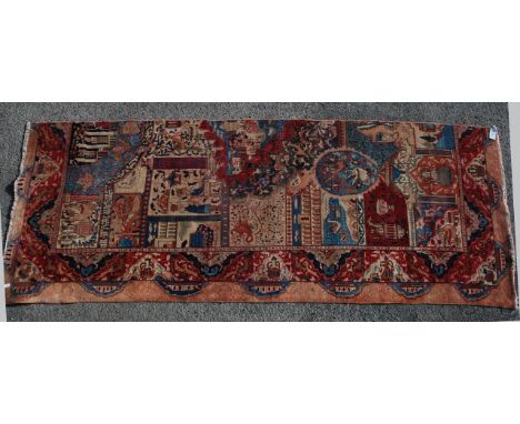 An unusual hand-made Kashmar Carpet, North East Persia, 310 cms x 140 cms.