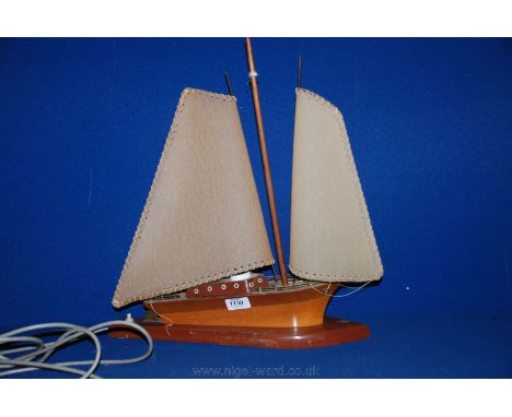 A 1930/1940's wooden ship light.
