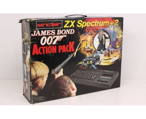 Sinclair: A boxed Sinclair ZX Spectrum +2: James Bond Action Pack. Containing: Light Gun, Power Supply, Instruction Manual, Z