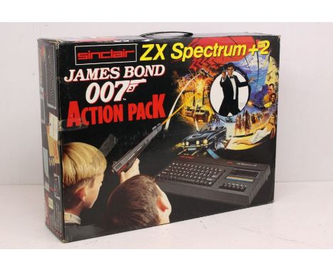 Sinclair: A boxed Sinclair ZX Spectrum +2: James Bond Action Pack. Containing: Light Gun, Power Supply, Instruction Manual, Z