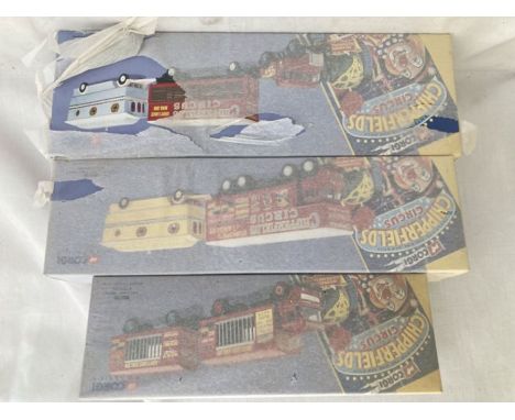 Corgi: A collection of Corgi Chipperfields Circus Vehicles to include Foden Closed Pole Truck with Caravan, AEC Cage Truck an