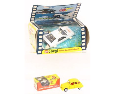 Corgi: A boxed Corgi Toys, James Bond Lotus Esprit, Reference 269; together with a boxed Corgi Toys, James Bond Citroen 2CV. 