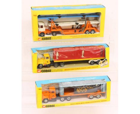 Corgi Major: A collection of three boxed Corgi Major Toys vehicles, to comprise: Carrimore Tri-Deck Mk.V Car Transporter, Ref