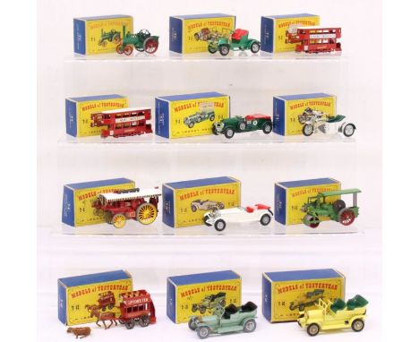 Matchbox: A collection of twelve boxed Matchbox Models of Yesteryear vehicles to comprise: Alchin Traction Engine Y-1; 1911 R