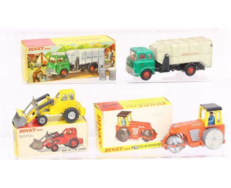 Dinky: A collection of three boxed Dinky Toys vehicles, to comprise: Refuse Wagon, 978; Aveling-Barford Diesel Roller, 279; a