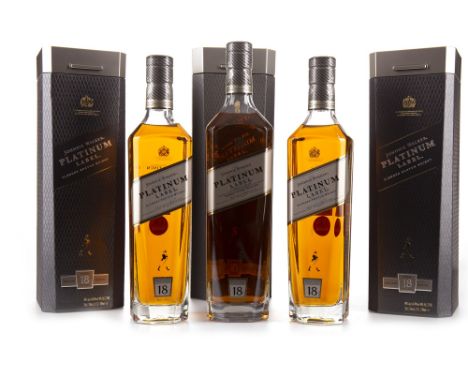 JOHNNIE WALKER PLATINUM AGED 18 YEARS (2) Blended Scotch Whisky 70cl, 40% volume, in box. JOHNNIE WALKER PLATINUM AGED 18 YEA
