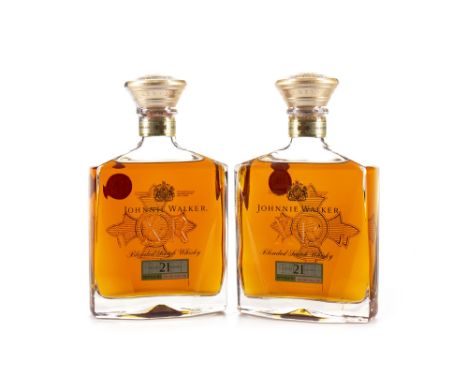 JOHNNIE WALKER XR AGED 21 YEARS (2) Blended Scotch Whisky 750ml, 40% volume. Two bottles.