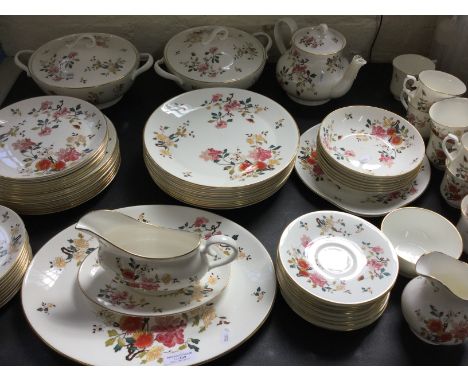 A Royal Albert China Garden New Romance tea and dinner service.