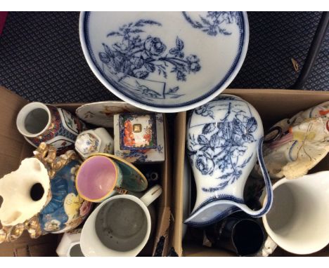 Lot to include various items including wash bowls and jug set, projector, vases, urns, etc.