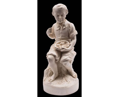 A Copeland Parian model 'On the Seashore' modelled after the original by Joseph Durham R..A., the captioned base impressed ve