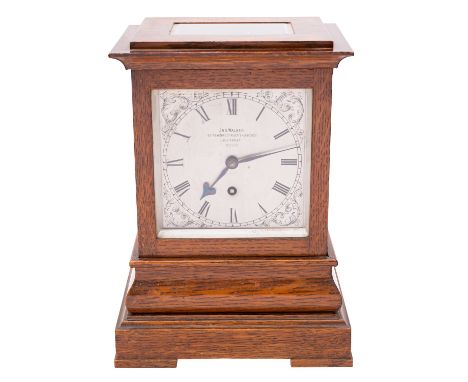 John Walker, London, an oak 'four-glass' mantel clock having an eight-day duration, single-fusee movement with an anchor esca
