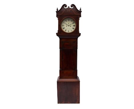 John Spier, Newton Stewart, a Scottish mahogany longcase clock, the eight-day duration movement striking the hours on a bell 