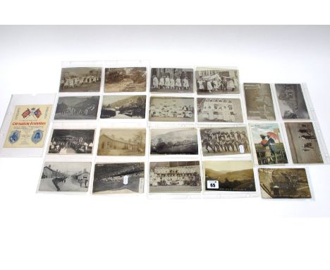 Birchinlee - Derbyshire, Approximately Thirty Five Early XX Century and Later Picture Postcards, Coronation Festivities Progr