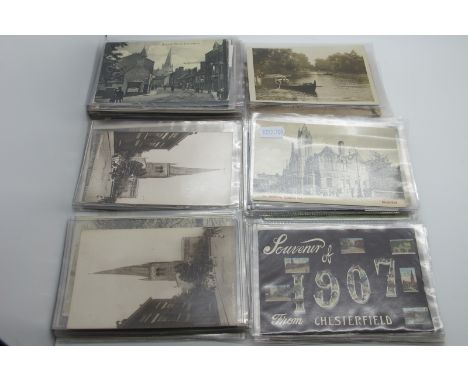 Chesterfield - Derbyshire, In Excess of Seventy-Five Early XX Century and Later Picture Postcards, Photographs, including The
