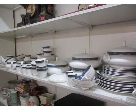 A Royal Doulton Sherbrooke pattern dinner, tea and coffee service 