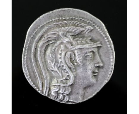 Ancient Coins, Greece, Attica, Athens, AR Tetradrachm, New Style, 30mm, 16.7g 4th period, bust of Athena in crested helmet, w