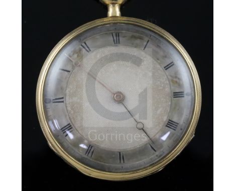 An early 19th century French 18ct gold keywind repeating dress pocket watch by Leroy &amp; Fils, Paris, with silvered Roman d