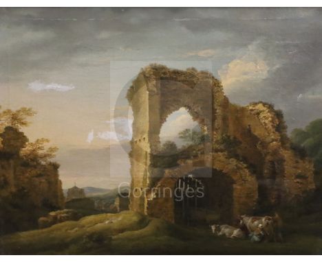 Micheal Angelo Rooker (1743-1801)pair of oils on canvas'Part of Pevensey Castle' and 'Strand Gate, Winchelsea'Frost and Reed 