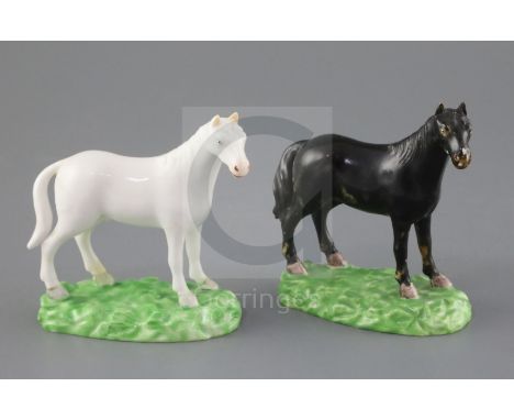 Two rare Derby figures of a horse, c.1810-25, red crowned D and batons marks, L. 10cmCONDITION: Provenance - The Dennis G. Ri