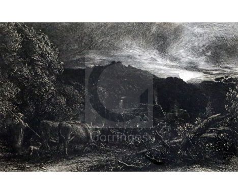 Samuel Palmer (1805-1881)etchingThe Weary Ploughman Published by The Etching Club, 18655 x 7.75in.CONDITION: Very good clean 