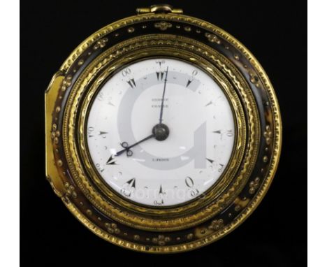 George Charle, London, a triple-cased tortoiseshell and gilt metal keywind verge pocket watch, No. 1885, made for the Turkish